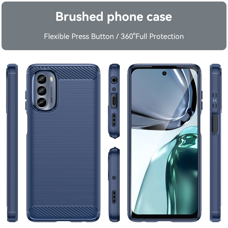 Brushed Texture Carbon Fiber TPU Phone Case, For Motorola Moto G62 5G India