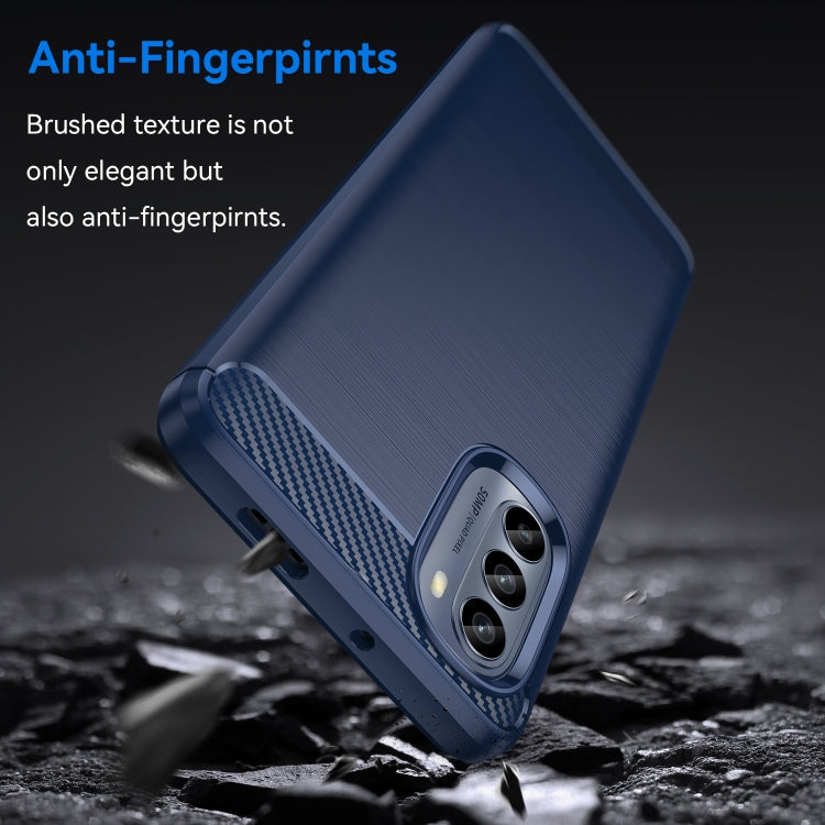 Brushed Texture Carbon Fiber TPU Phone Case, For Motorola Moto G62 5G India