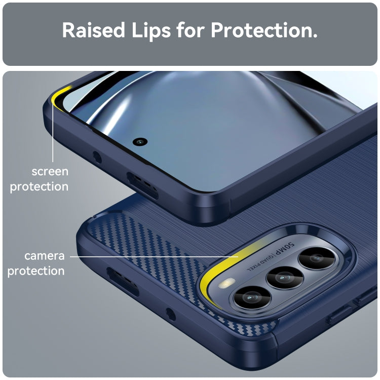 Brushed Texture Carbon Fiber TPU Phone Case, For Motorola Moto G62 5G India