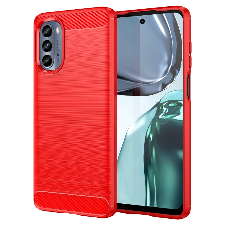 Brushed Texture Carbon Fiber TPU Phone Case, For Motorola Moto G62 5G India