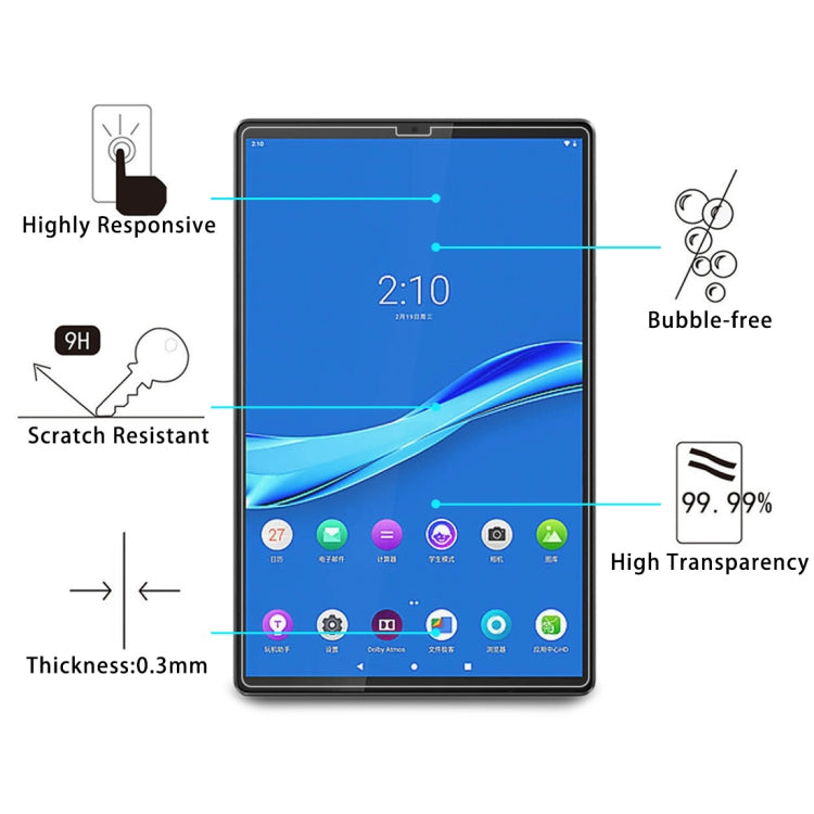 9H 0.3mm Explosion-proof Tempered Glass Film, For Lenovo M10 Plus X606, For Galaxy Tab A 8.4 (2020) T307 / Headwolf Fpad5 Pro