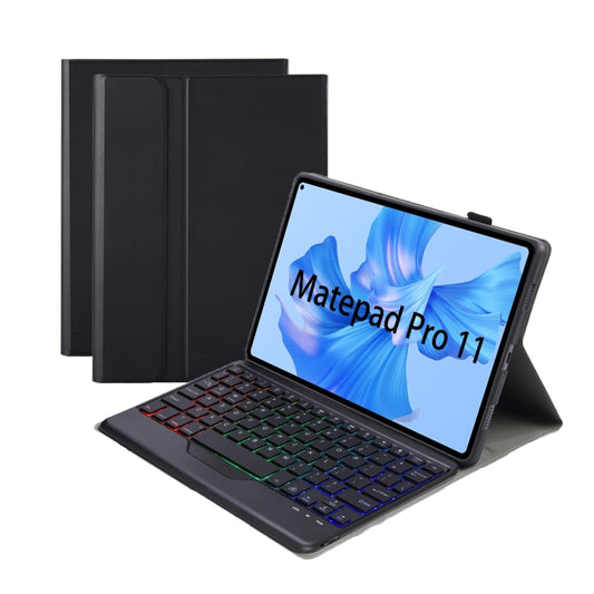 AHW12-BS Detachable Backlight Bluetooth Keyboard Tablet Leather Case, AHW12-BS