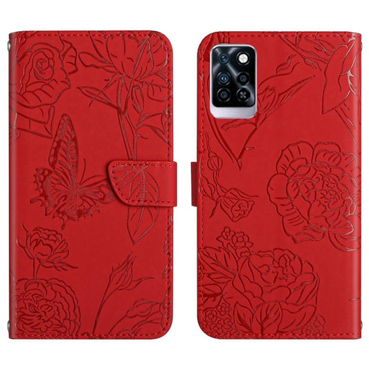 HT03 Skin Feel Butterfly Embossed Flip Leather Phone Case, For Infinix Note 10 Pro, For Infinix Note 11, For Infinix Note 11 Pro, For Infinix Note 12 G96, For Infinix Hot 11s NFC, For Infinix Smart 6