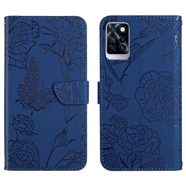 HT03 Skin Feel Butterfly Embossed Flip Leather Phone Case, For Infinix Note 10 Pro, For Infinix Note 11, For Infinix Note 11 Pro, For Infinix Note 12 G96, For Infinix Hot 11s NFC, For Infinix Smart 6