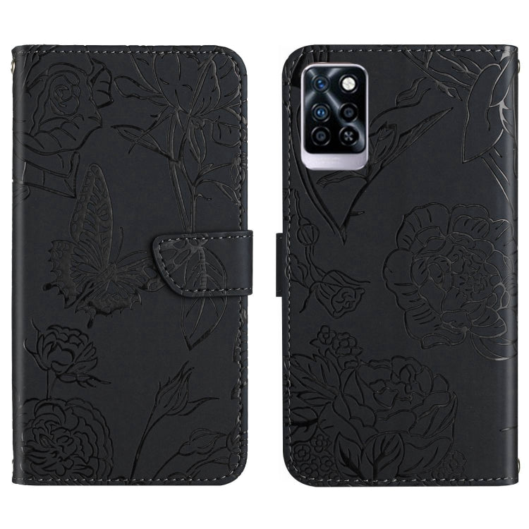 HT03 Skin Feel Butterfly Embossed Flip Leather Phone Case, For Infinix Note 10 Pro, For Infinix Note 11, For Infinix Note 11 Pro, For Infinix Note 12 G96, For Infinix Hot 11s NFC, For Infinix Smart 6