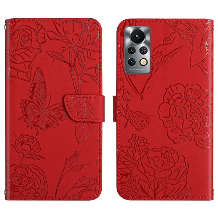 HT03 Skin Feel Butterfly Embossed Flip Leather Phone Case, For Infinix Note 10 Pro, For Infinix Note 11, For Infinix Note 11 Pro, For Infinix Note 12 G96, For Infinix Hot 11s NFC, For Infinix Smart 6