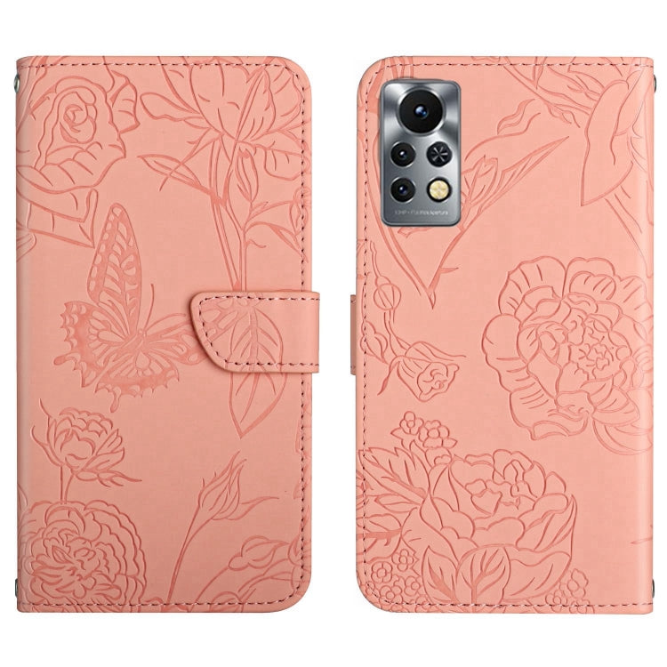 HT03 Skin Feel Butterfly Embossed Flip Leather Phone Case, For Infinix Note 10 Pro, For Infinix Note 11, For Infinix Note 11 Pro, For Infinix Note 12 G96, For Infinix Hot 11s NFC, For Infinix Smart 6