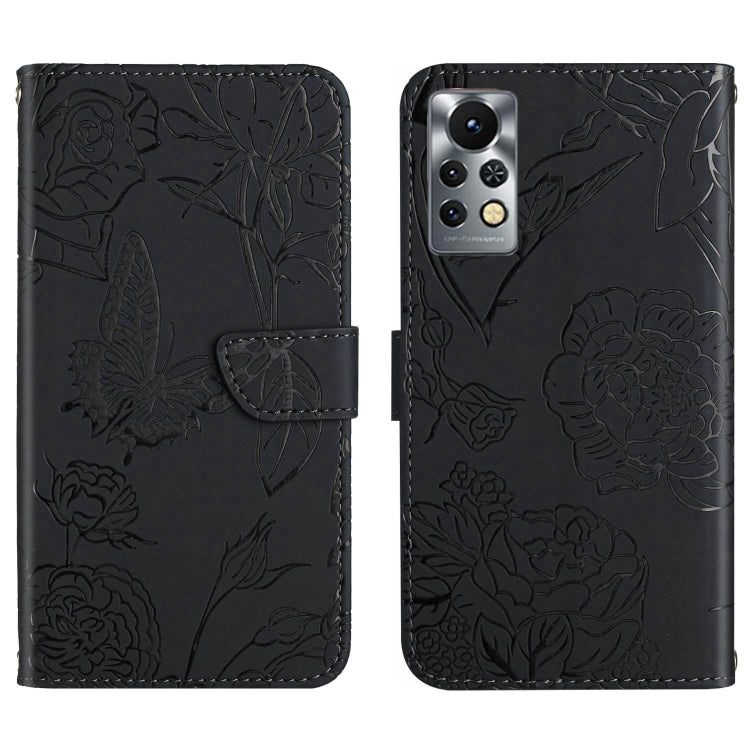 HT03 Skin Feel Butterfly Embossed Flip Leather Phone Case, For Infinix Note 10 Pro, For Infinix Note 11, For Infinix Note 11 Pro, For Infinix Note 12 G96, For Infinix Hot 11s NFC, For Infinix Smart 6