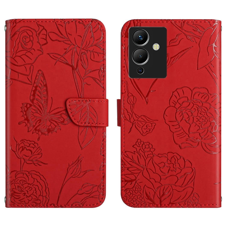 HT03 Skin Feel Butterfly Embossed Flip Leather Phone Case, For Infinix Note 10 Pro, For Infinix Note 11, For Infinix Note 11 Pro, For Infinix Note 12 G96, For Infinix Hot 11s NFC, For Infinix Smart 6