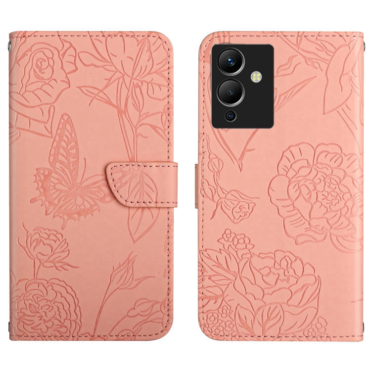HT03 Skin Feel Butterfly Embossed Flip Leather Phone Case, For Infinix Note 10 Pro, For Infinix Note 11, For Infinix Note 11 Pro, For Infinix Note 12 G96, For Infinix Hot 11s NFC, For Infinix Smart 6