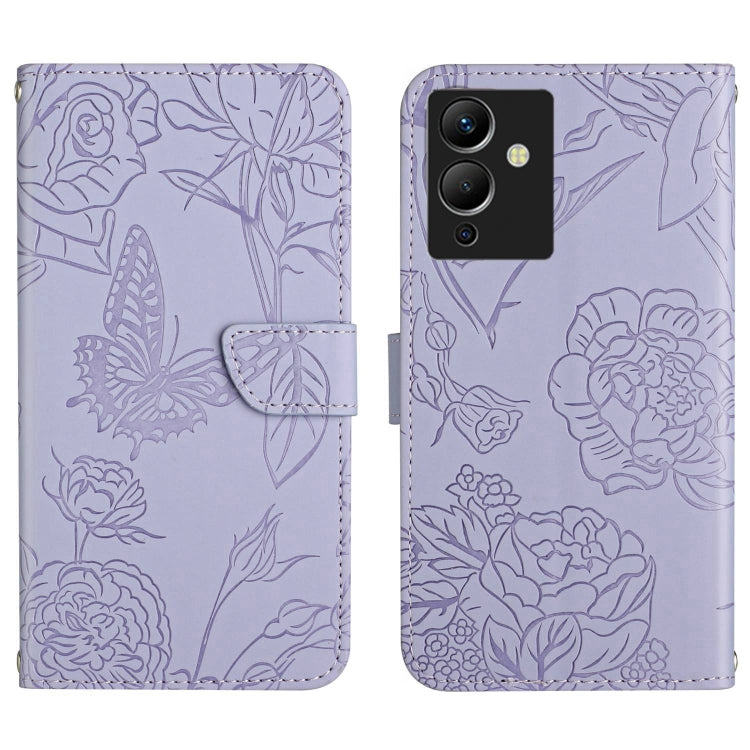 HT03 Skin Feel Butterfly Embossed Flip Leather Phone Case, For Infinix Note 10 Pro, For Infinix Note 11, For Infinix Note 11 Pro, For Infinix Note 12 G96, For Infinix Hot 11s NFC, For Infinix Smart 6