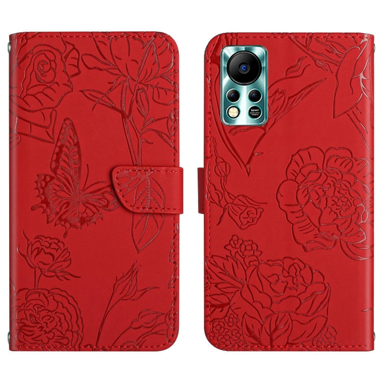 HT03 Skin Feel Butterfly Embossed Flip Leather Phone Case, For Infinix Note 10 Pro, For Infinix Note 11, For Infinix Note 11 Pro, For Infinix Note 12 G96, For Infinix Hot 11s NFC, For Infinix Smart 6