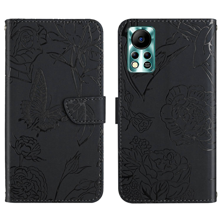 HT03 Skin Feel Butterfly Embossed Flip Leather Phone Case, For Infinix Note 10 Pro, For Infinix Note 11, For Infinix Note 11 Pro, For Infinix Note 12 G96, For Infinix Hot 11s NFC, For Infinix Smart 6