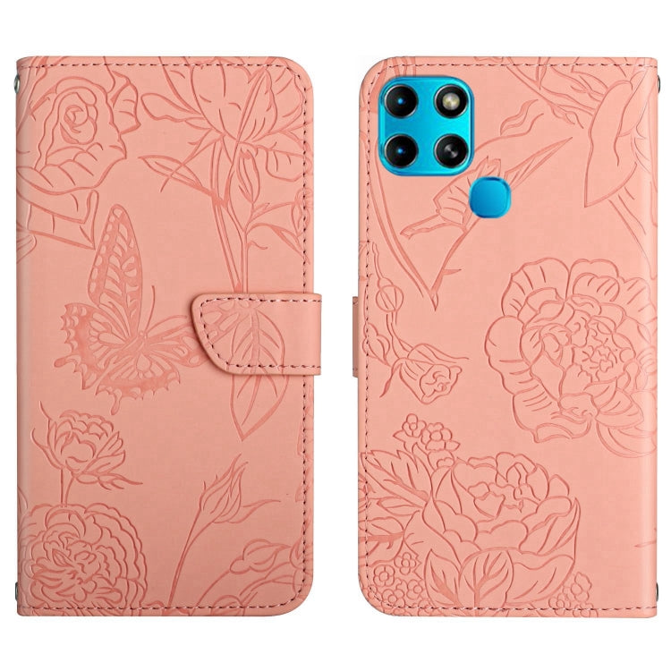 HT03 Skin Feel Butterfly Embossed Flip Leather Phone Case, For Infinix Note 10 Pro, For Infinix Note 11, For Infinix Note 11 Pro, For Infinix Note 12 G96, For Infinix Hot 11s NFC, For Infinix Smart 6