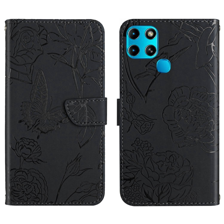 HT03 Skin Feel Butterfly Embossed Flip Leather Phone Case, For Infinix Note 10 Pro, For Infinix Note 11, For Infinix Note 11 Pro, For Infinix Note 12 G96, For Infinix Hot 11s NFC, For Infinix Smart 6