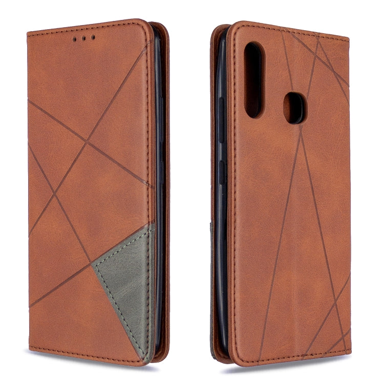 Rhombus Texture Horizontal Flip Magnetic Leather Case with Holder & Card Slots & Wallet, For Samsung Galaxy A41, For Samsung Galaxy A70e, For Galaxy A41, For Galaxy A70e