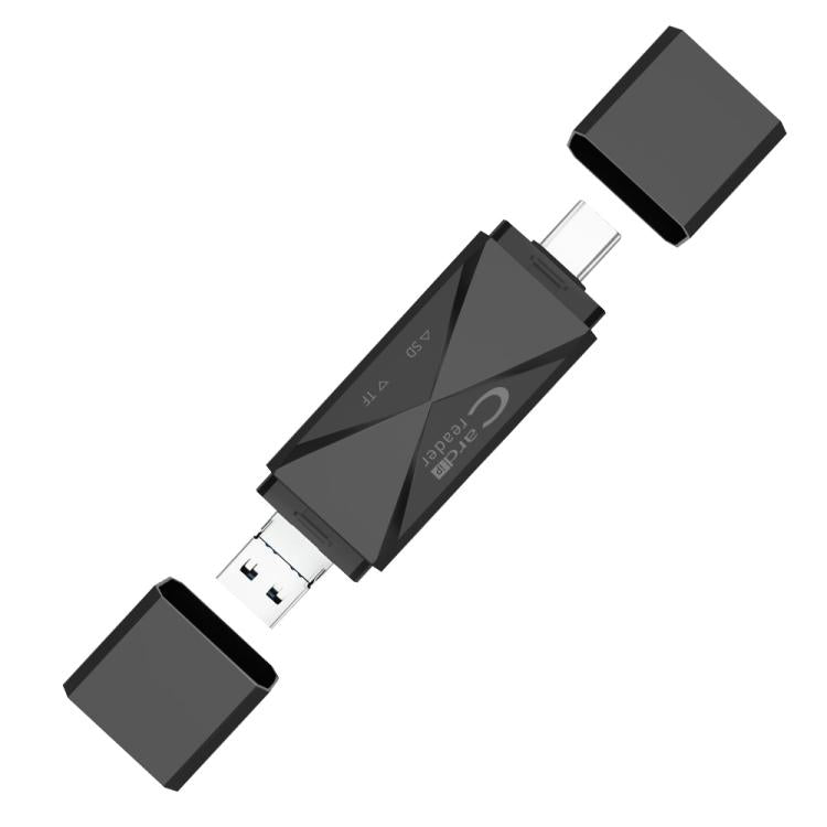 ADS-218 8 Pin+USB+Type-C Multi-function Card Reader