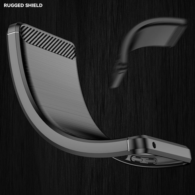 Brushed Texture Carbon Fiber TPU Case, For Xiaomi Redmi 10 Prime 2022