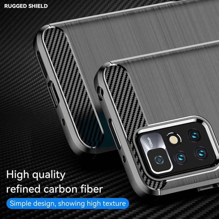 Brushed Texture Carbon Fiber TPU Case, For Xiaomi Redmi 10 Prime 2022