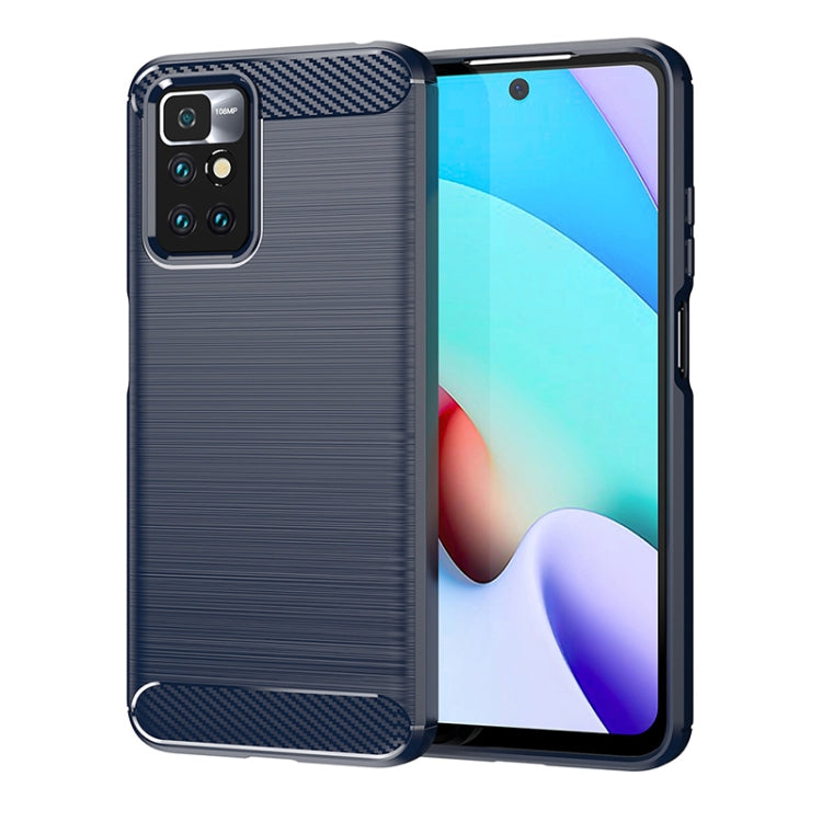 Brushed Texture Carbon Fiber TPU Case, For Xiaomi Redmi 10 Prime 2022