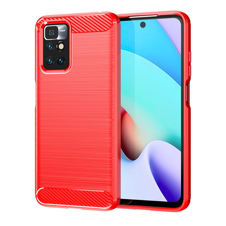Brushed Texture Carbon Fiber TPU Case, For Xiaomi Redmi 10 Prime 2022