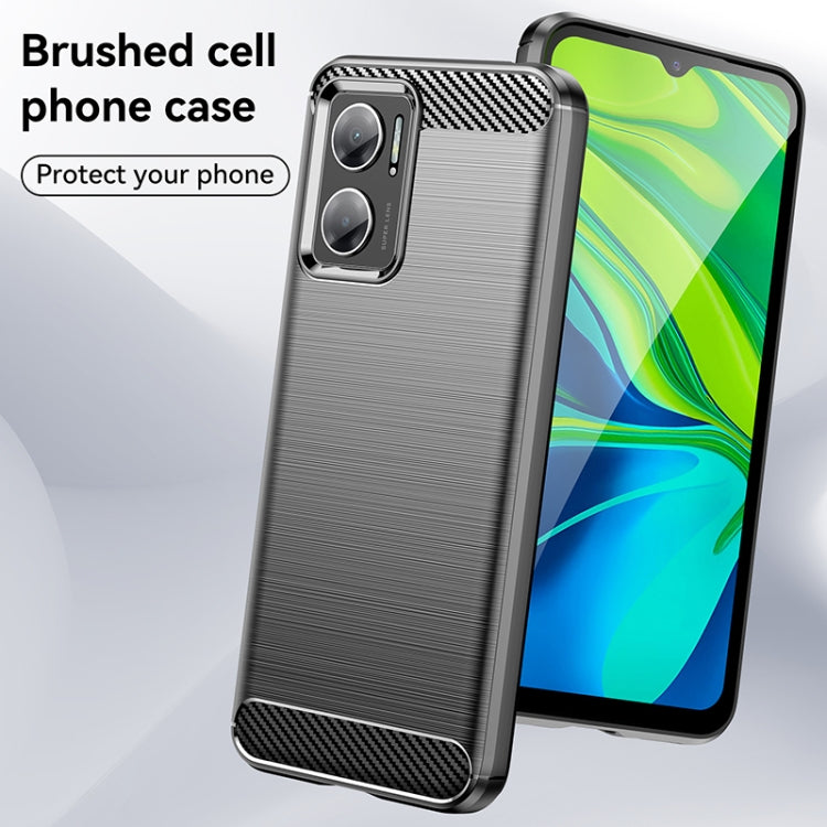 Brushed Texture Carbon Fiber TPU Case, For Xiaomi Redmi 10 Prime+ 5G