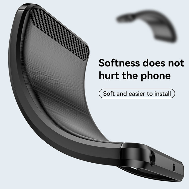 Brushed Texture Carbon Fiber TPU Case, For Xiaomi Redmi 10 Prime+ 5G