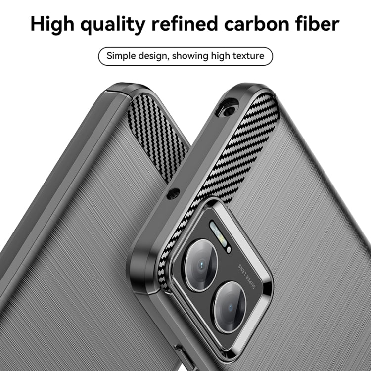 Brushed Texture Carbon Fiber TPU Case, For Xiaomi Redmi 10 Prime+ 5G