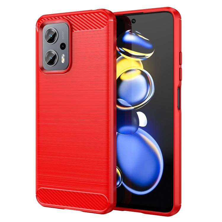 Brushed Texture Carbon Fiber TPU Case, For Xiaomi Redmi Note 11E, For Xiaomi Redmi Note11T Pro 5G, For Xiaomi Redmi Note11T Pro+ 5G