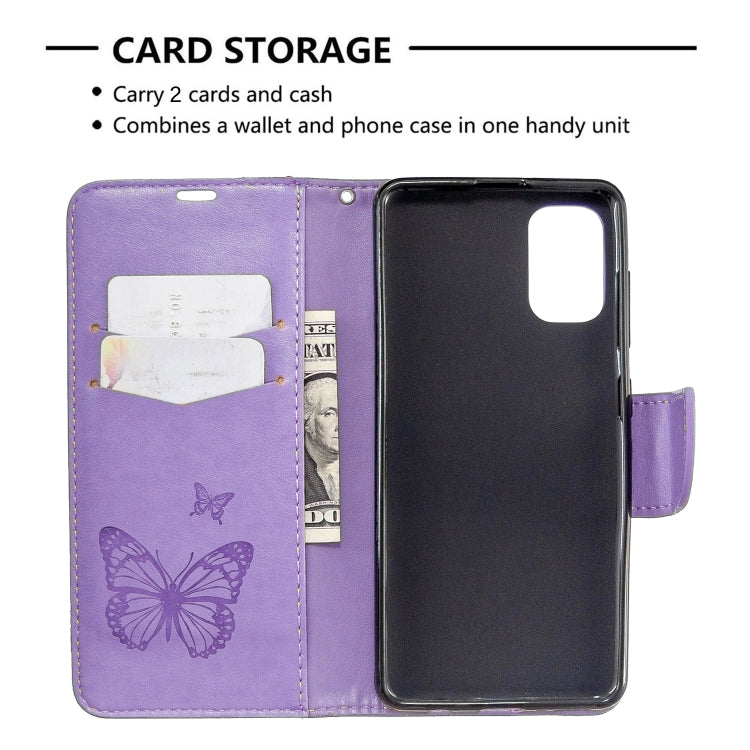 Two Butterflies Embossing Pattern Horizontal Flip Leather Case with Holder & Card Slot & Wallet & Lanyard, For Galaxy A41, For Galaxy A70e