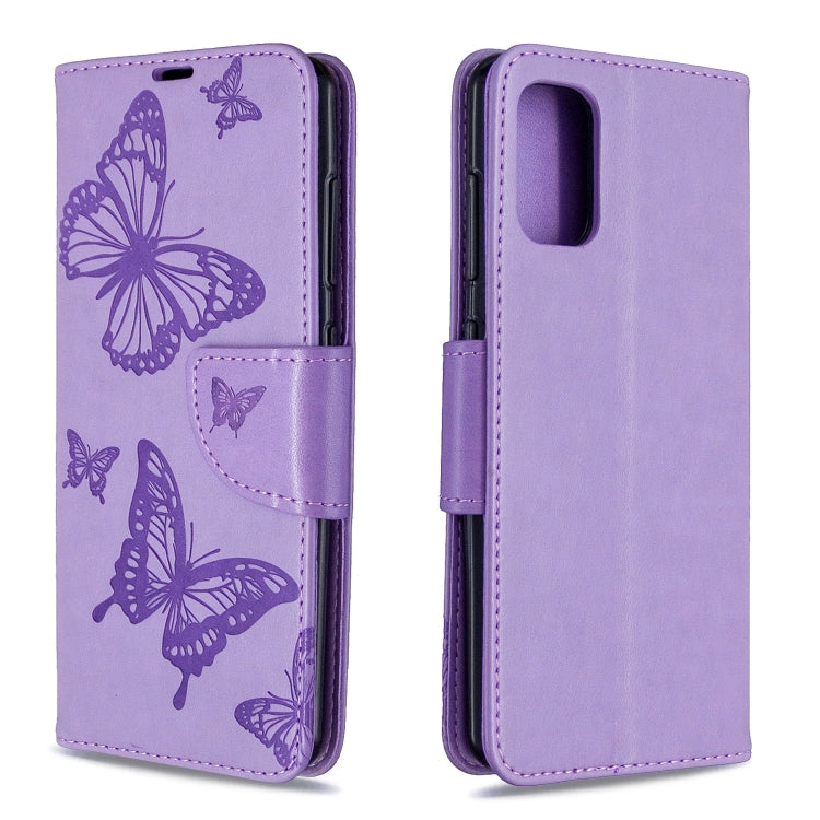 Two Butterflies Embossing Pattern Horizontal Flip Leather Case with Holder & Card Slot & Wallet & Lanyard, For Galaxy A41, For Galaxy A70e