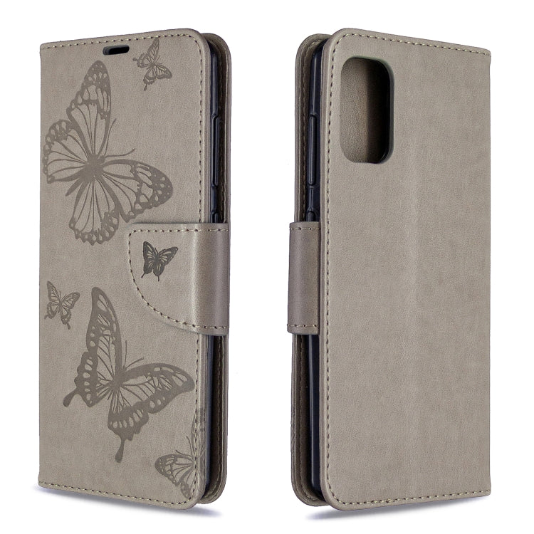 Two Butterflies Embossing Pattern Horizontal Flip Leather Case with Holder & Card Slot & Wallet & Lanyard, For Galaxy A41, For Galaxy A70e