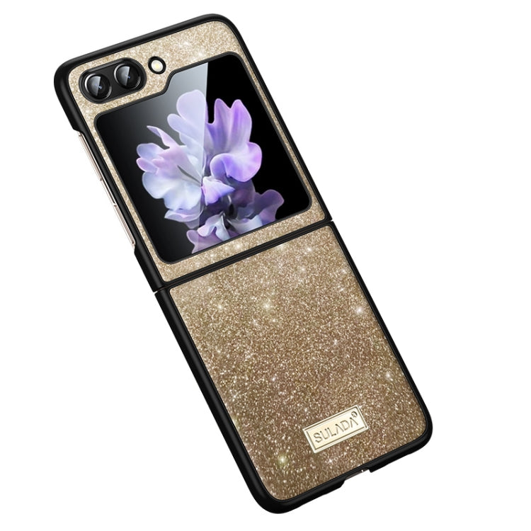 SULADA Shockproof TPU + Handmade Leather Phone Case, For Samsung Galaxy Z Flip4, For Samsung Galaxy Z Flip5