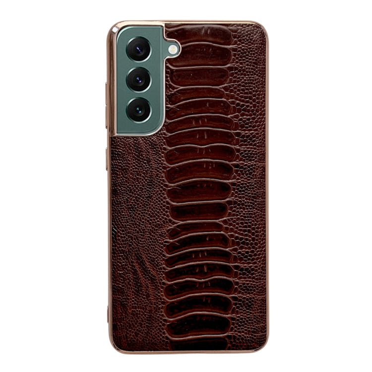 Genuine Leather Weilai Series Nano Electroplating Phone Case, For Samsung Galaxy S21 5G, For Samsung Galaxy S21 FE 5G, For Samsung Galaxy S21+ 5G, For Samsung Galaxy S22 5G, For Samsung Galaxy S22+ 5G