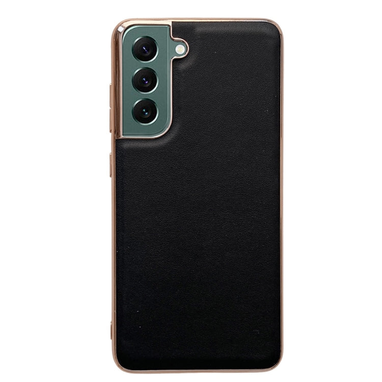 Genuine Leather Xiaoya Series Nano Electroplating Phone Case, For Samsung Galaxy S21 5G, For Samsung Galaxy S21 FE 5G, For Samsung Galaxy S21+ 5G, For Samsung Galaxy S22 5G, For Samsung Galaxy S22+ 5G