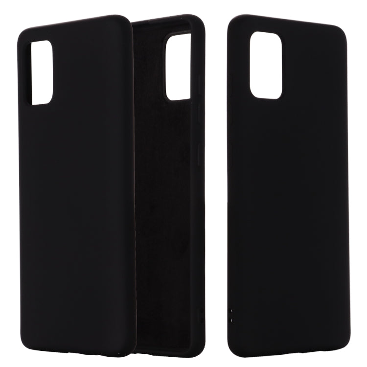 Solid Color Liquid Silicone Anti-fall Full Coverage Mobile Phone Protective Case, For Galaxy A41