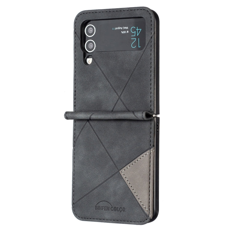 Rhombus Texture Leather Phone Case, For Samsung Galaxy Z Flip4, For Samsung Galaxy Z Flip5