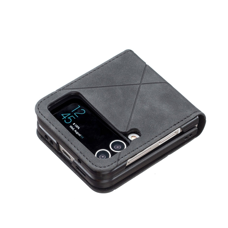 Rhombus Texture Leather Phone Case, For Samsung Galaxy Z Flip4, For Samsung Galaxy Z Flip5