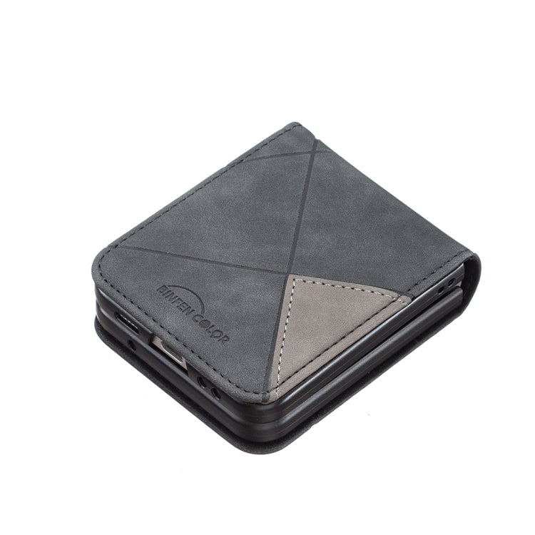 Rhombus Texture Leather Phone Case, For Samsung Galaxy Z Flip4, For Samsung Galaxy Z Flip5