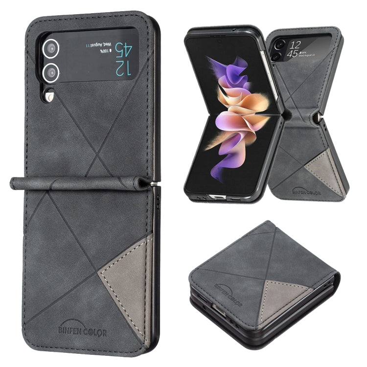 Rhombus Texture Leather Phone Case, For Samsung Galaxy Z Flip4, For Samsung Galaxy Z Flip5