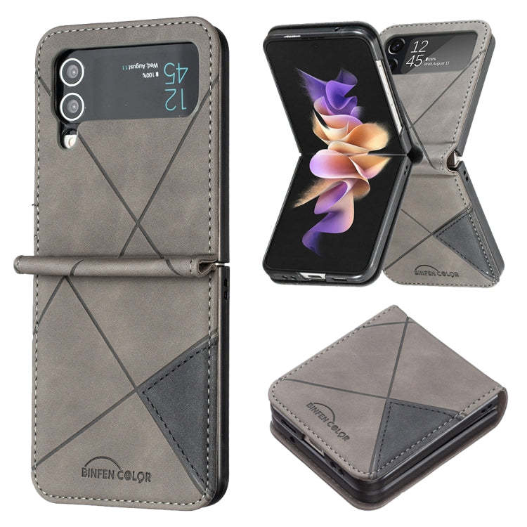 Rhombus Texture Leather Phone Case, For Samsung Galaxy Z Flip4, For Samsung Galaxy Z Flip5