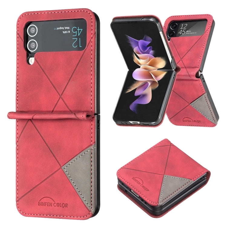Rhombus Texture Leather Phone Case, For Samsung Galaxy Z Flip4, For Samsung Galaxy Z Flip5