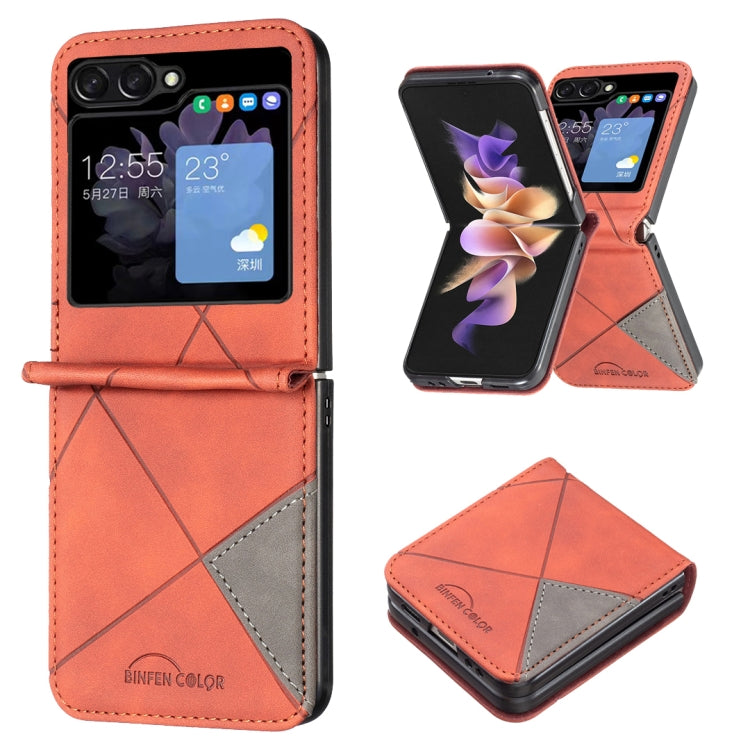 Rhombus Texture Leather Phone Case, For Samsung Galaxy Z Flip4, For Samsung Galaxy Z Flip5