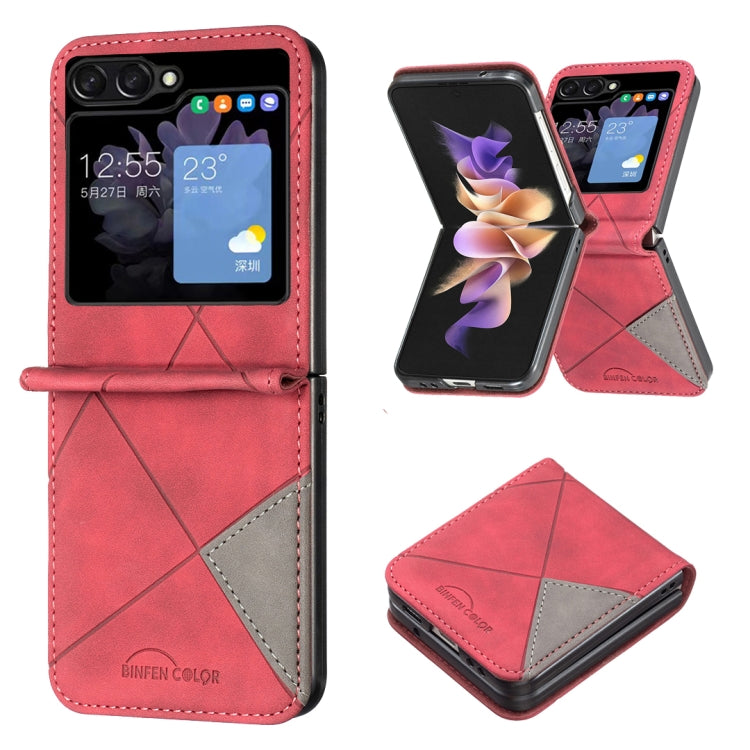 Rhombus Texture Leather Phone Case, For Samsung Galaxy Z Flip4, For Samsung Galaxy Z Flip5