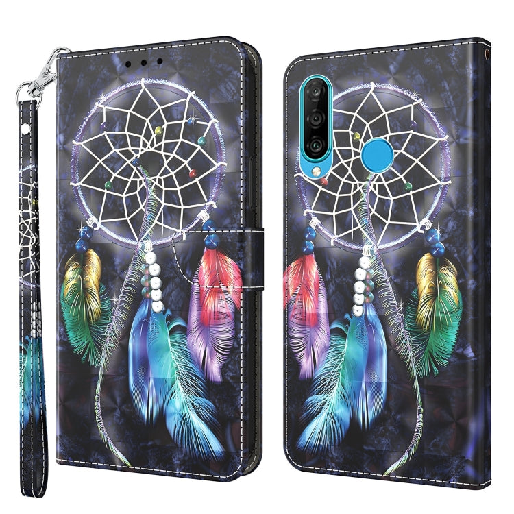 3D Painted Leather Phone Case, For Huawei P30 Lite / nova 4e, For Huawei Y6 2019 / Y6 Pro 2019, For Honor 20 Lite / 20i / 10i / 10 Lite, For Nokia G11 / G21, For Nokia G20 / G10 / 6.3