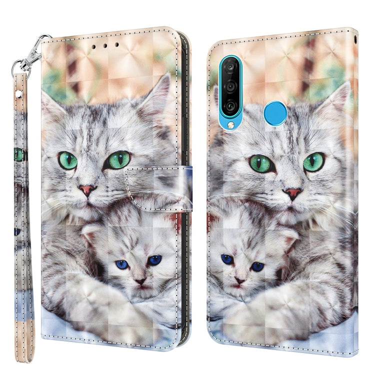 3D Painted Leather Phone Case, For Huawei P30 Lite / nova 4e, For Huawei Y6 2019 / Y6 Pro 2019, For Honor 20 Lite / 20i / 10i / 10 Lite, For Nokia G11 / G21, For Nokia G20 / G10 / 6.3