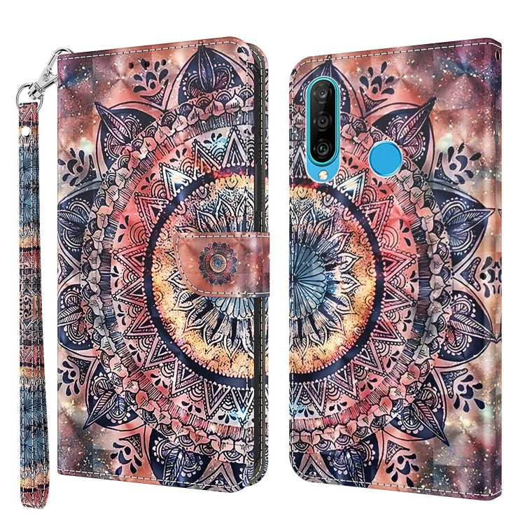 3D Painted Leather Phone Case, For Huawei P30 Lite / nova 4e, For Huawei Y6 2019 / Y6 Pro 2019, For Honor 20 Lite / 20i / 10i / 10 Lite, For Nokia G11 / G21, For Nokia G20 / G10 / 6.3