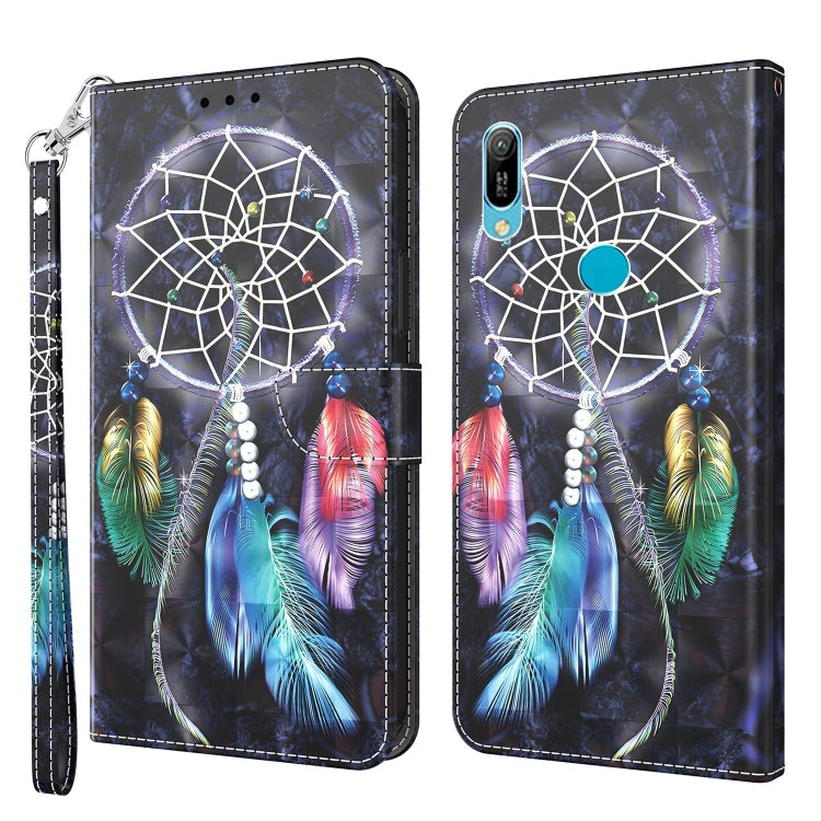 3D Painted Leather Phone Case, For Huawei P30 Lite / nova 4e, For Huawei Y6 2019 / Y6 Pro 2019, For Honor 20 Lite / 20i / 10i / 10 Lite, For Nokia G11 / G21, For Nokia G20 / G10 / 6.3