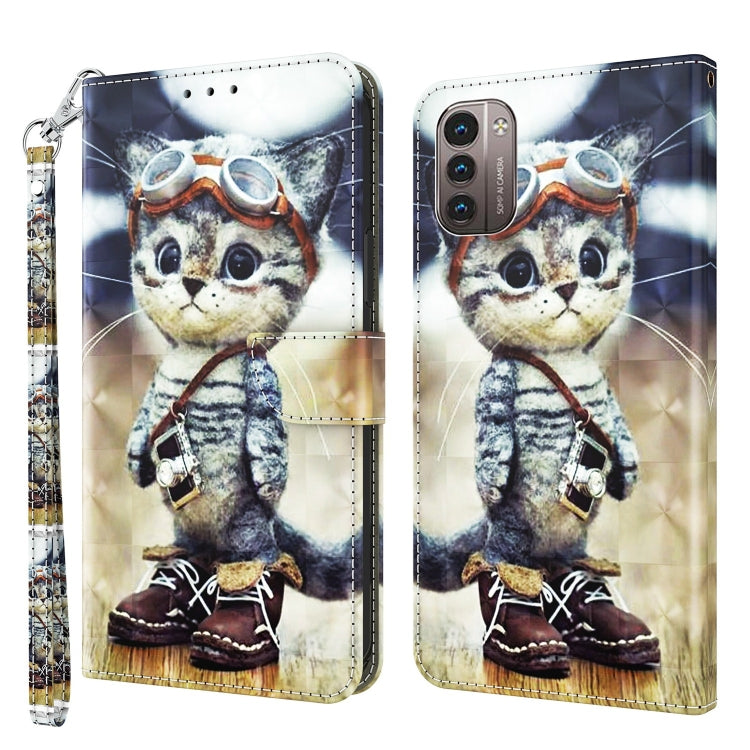 3D Painted Leather Phone Case, For Huawei P30 Lite / nova 4e, For Huawei Y6 2019 / Y6 Pro 2019, For Honor 20 Lite / 20i / 10i / 10 Lite, For Nokia G11 / G21, For Nokia G20 / G10 / 6.3