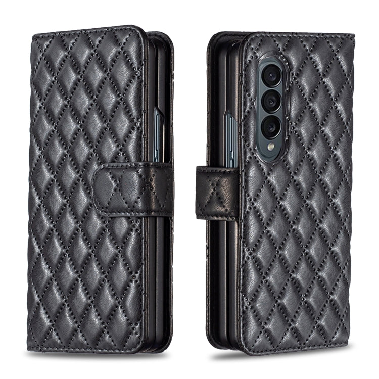 Diamond Lattice Wallet Leather Flip Phone Case, For Samsung Galaxy Z Fold4